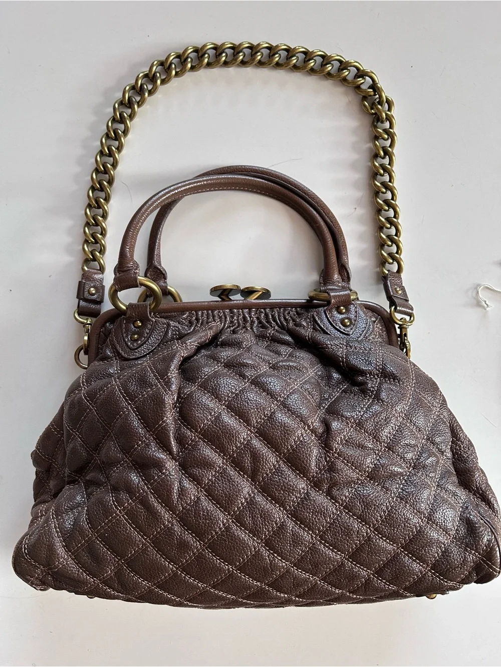 Marc Jacobs Original 2000s Stam Bag – Brown Quilted Leather